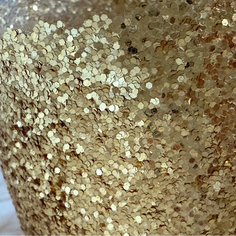 Elegant Gold Glitter Vase Tall Candle Holder‎